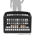 thumbnail image 3 of 24" 4-Panel Puppy Playpen, 35 x 35 x 24, Dog Playpen, Dog Play Pen Indoors, Pet Fence, Puppies/Small Dogs, Black, 3 of 6
