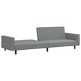 thumbnail image 2 of vidaXL 2-Seater Sofa Bed Light Grey Velvet, 2 of 5