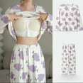 thumbnail image 2 of Pajamas For Women Set Comfortable Sleep Cozy 2 Piece Outfits With Fall Winter Sleepwear Loungewear Nightwear Nightclothes Homewear, 2 of 5