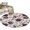 Purple, variant on Teal Floral Round Area Rugs 3 ft, Vintage Flower Botanical Brown Leaves Classic Washable Small Area Rug with Non-Slip Sturdy Edge Binding Round Front Door Mat Floor Carpet for Entryway