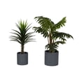 thumbnail image 4 of Dark Grey Resin Planters with Speckled Design (Set of 2), 4 of 7