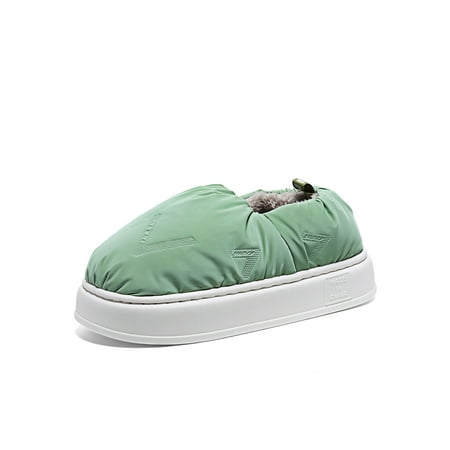 

Avamo Mens Lightweight Slipper Plush Lining Winter Warm Slippers Casual Breathable Closed Toe House Shoes Green 8.5-9