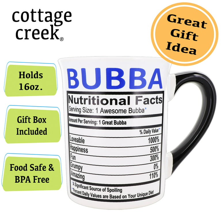  Cottage Creek Bubba Mug, 16oz. Ceramic Bubba Coffee Mug, Bubba  Grandpa Gifts : Home & Kitchen