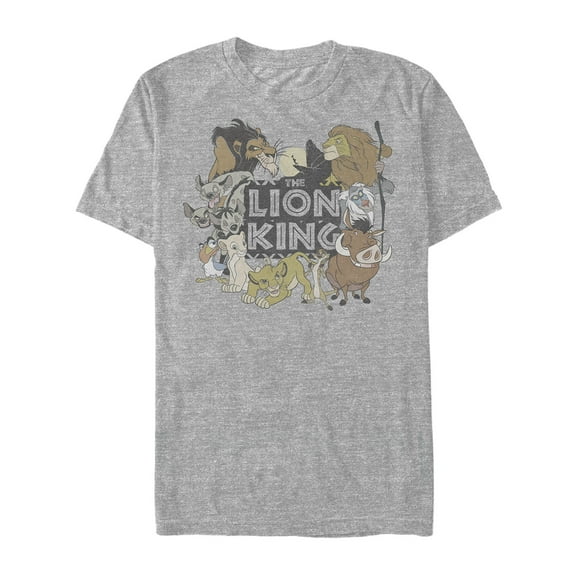 Men's Lion King The Whole Gang  Graphic Tee Athletic Heather Small