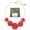 Red, variant on Acrylic Flower Pendant Collar Statement Choker Necklace for Women, 18.8inch (NK-10241-Yellow)