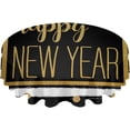 thumbnail image 2 of Happy New Year Round Tablecloth 60 Inch - Waterproof Fabric Table Cloth Protector, Yellow Champagne Black and White Striped Tablecloths Washable Table Cover for Kitchen Banquet Party, 2 of 6