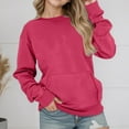 thumbnail image 2 of MUXiin Lined Sweatshirt Girl Drop Shoulder Crewneck Sweatshirts Workout Athletic Soft Plain Tunic Pullover Tops, 2 of 5