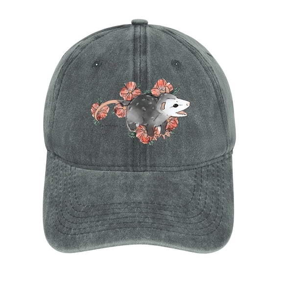 Possum Gray Baseball Cap for Men Women, Adjustable Snapback Hats Cotton Hat