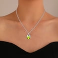 thumbnail image 6 of Necklace for Women Jewelry for Women Pistachio Olivine Pendant Necklace Exquisite And Clavicular Chain, 6 of 9