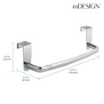 thumbnail image 4 of mDesign Steel Metal Over Cabinet Towel Storage Organizer Bar, 2 Pack, Chrome, 4 of 9