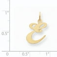 thumbnail image 3 of 14k Yellow Gold Medium Fancy Script Initial E Charm Pendant, 3 of 7