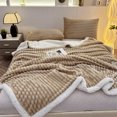 thumbnail image 6 of ROSEKIND Ultra Large Striped Flannel Sherpa Reversible Weighted Throw Blanket-90X90inch, 6 of 6