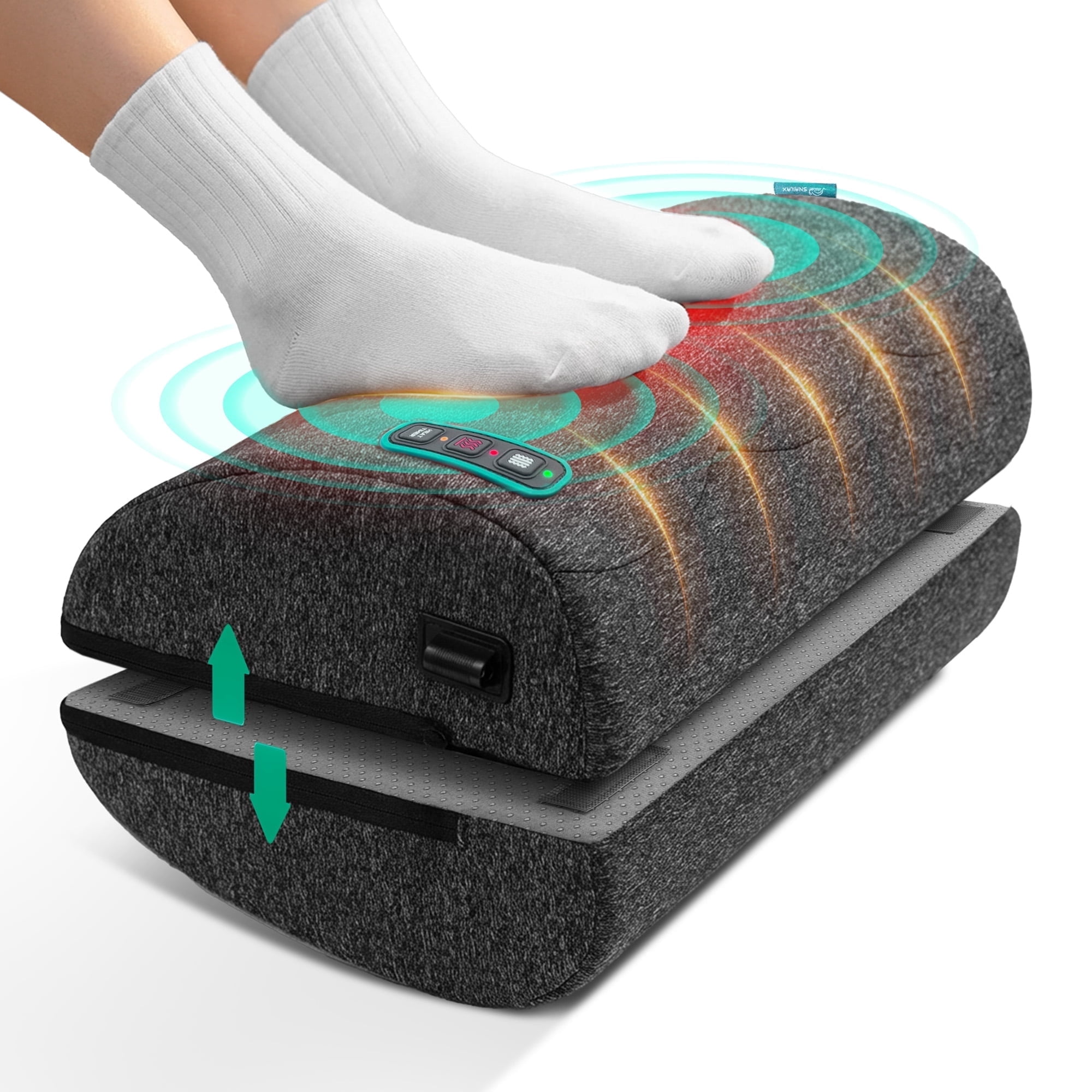 Snailax Vibration Foot Rest with Heat, Adjustable Ergonomic Footrest for Under Desk