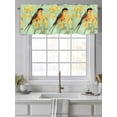 thumbnail image 4 of Yellow Sage Green Floral Curtain Valances for Windows, Vintage Summer Bird Botanical Kitchen Valance Window Treatment, Light Filtering Block Curtains for Bathroom/Bedroom/Living Room 42'' x 12'', 4 of 9