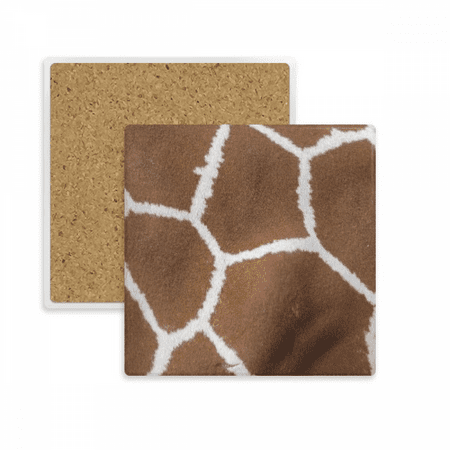 

Giraffe Feather Design Square Coaster Cup Mat Mug Subplate Holder Insulation Stone