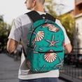 thumbnail image 6 of Fuzoiu Starfish and Shell Print School Backpack for Teens,Large Bookbag,Lightweight Laptop Bag for Travel, Work, School & Outdoor Adventures, 6 of 6