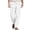 White, variant on Yuhangmm Men's Casual Pants - Fold Wide Leg Flat Front Elastic Waist Belted Relaxed Fit for Everyday Wear White XL