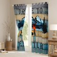 thumbnail image 3 of Erosebridal Hunting Deer Blackout Curtains Woodland Animal Curtains, Wild Moose Elk Curtains & Drapes Vintage Barn Door Stripe Living Room Curtains, Rustic Farmhouse Lodge Cabin Window Curtains, 3 of 5