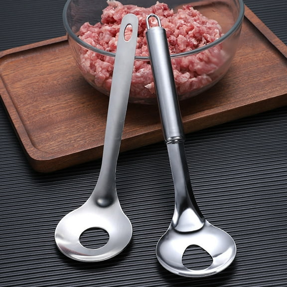 Dream Lifestyle Meatball Spoon, Stainless Steel Meatball Scoop Ball Maker with Long Handle, Non-Stick Hollow Meatball Maker Meat Baller for Kitchen Cooking