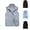 Sky Blue, variant on Vest for Men Stand Collar Thickened Waterproof Zip Sleeveless Jacket for Hiking Outdoors Black XL(XL)