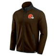 thumbnail image 2 of Men's Darius Rucker Collection by Fanatics Brown Cleveland Browns Color Block Polar Fleece Full-Zip Jacket, 2 of 5