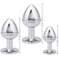 thumbnail image 4 of Juego de 3 piezas de juguetes de metal de lujo para el trasero, entrenador anal, joya, kit de tapón anal, S&M, tapones anales gay para adultos, mujeres, hombres, regalos sexuales, cosas para principia, 4 of 8