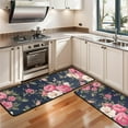 thumbnail image 3 of Kitchen Rugs Sets Of 2,Pioneer Flower Floral Print Pattern Anti Fatigue Kitchen Mat Rugs Non Slip Washable,Decorative Kitchen Floor Mats for Kitchen,Sink,Laundry,17"x47"+17"x47", 3 of 5