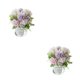 thumbnail image 3 of Yuarrent 2 pack/lote flores artificiales en jarrón aspecto realista elegante durabilidad fácil Type10 NO10, 3 of 6