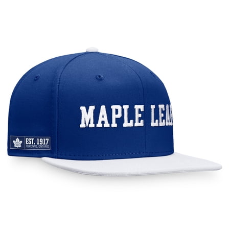 Men s Fanatics Blue/White Toronto Maple Leafs Iconic Color Blocked Snapback Hat