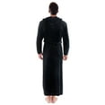 thumbnail image 3 of Robes for Men Women Soft Flannel Bath Robes Sleepwear,Black, 3 of 6
