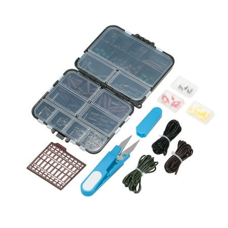 Ar15 Barrel Block Lixada 209PC/SET Carp Fishing Tackle Box Bundle Tackle Safety Clips Barrel Swivels Hooks Block Beads Sleeves Tubes for Hair Rigs ()