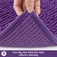 thumbnail image 4 of Vaukki 3 Piece Bathroom Rugs Set, Chenille Ultra Soft Non Slip Absorbent Bath Mats, Quick Dry Machine Washable Shaggy Bath Rugs with Contour Mat, Purple, 4 of 9