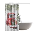 thumbnail image 2 of WOPOP Funny Cat Lovers Shower Curtain, Christmas Red Car Snow Field Polyester Fabric Shower Curtain Bathroom Sets with Hooks 66x72 Inches, 2 of 3