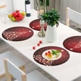 thumbnail image 6 of Ryvnso Christmas Tree Round Plate Mats Dining Table Placemat Set of 4 for Holiday Decoration, 6 of 7