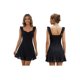 thumbnail image 3 of Vestido corto de verano para mujer, color liso, ribete de encaje, mangas acampanadas, escote en V, corte en A., 3 of 9