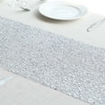 thumbnail image 2 of Efavormart Metallic Silver Sequin Mesh Polyester Table Runner - 11"x108", 2 of 6