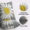 thumbnail image 5 of Grey Yellow White Daisy Pillow Covers 18X18 Set of 2, Spring Summer Flower Print Decorative Throw Pillow Covers Outdoor Farmhouse Floral Seasonal Cushion Cases Couch Sofa Bed Decor, 5 of 5