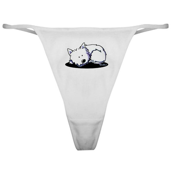 CafePress - Nap Time Westie Classic Thong - Women's Novelty Thong Panties Underwear