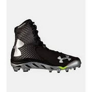 NEW Mens Under Armour Spine Brawler MId MC Football Cleats Black Size 9 M