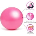 thumbnail image 4 of Mini Exercise Yoga Ball, 9 Inch Small Gym Ball with Inflatable Straw for Yoga, Pilates, Stability, Physical Therapy, Stretching and Core Training, Improves Balance, Strength, 4 of 7