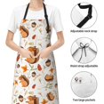 thumbnail image 6 of Pofeuu Squirrel Print Waterproof Apron with Pockets Adjustable Cooking Aprons Kitchen Bib for Baking Household Cleaning, 6 of 8