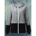 thumbnail image 5 of Qiylii Women Packable Rain Jacket, Outdoor Color Block Hooded Windbreaker, 5 of 8