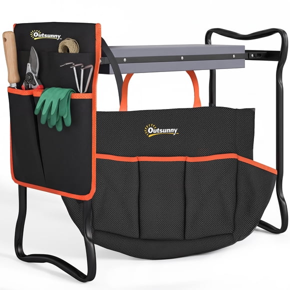 Outsunny Garden Kneeler and Seat, 330lbs Heavy Duty Gardening Stool