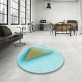 thumbnail image 4 of Ahgly Company Machine Washable Indoor Rectangle Transitional Tron Blue Area Rugs, 7' x 9', 4 of 7
