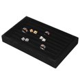 thumbnail image 4 of Bandeja de exhibición de anillos, organizador de joyas de moda, estuche, caja, escaparate, negro, 4 of 5