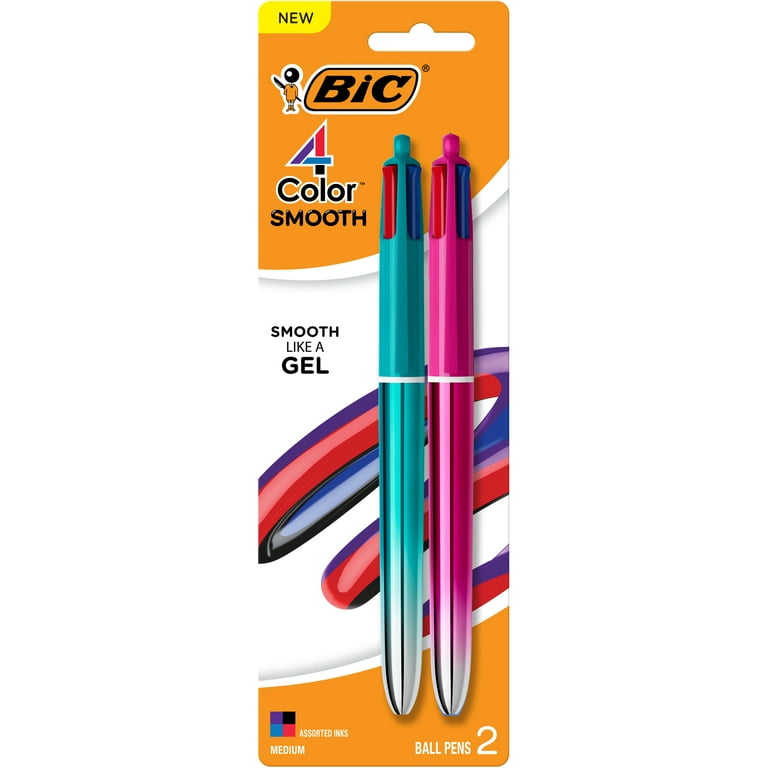 BIC 4-Color Smooth Retractable Ballpoint Pens, 2-Pack photo 1