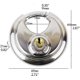 thumbnail image 4 of 70mm Large Distribution Padlock Stainless Steel Round Shape Cake Lock Warehouse Door Disc Chain Anti-theft Lock with 2 Keys, 4 of 4