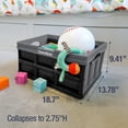 thumbnail image 2 of CleverMade Space-Saving Collapsible Shopping Basket 32L Foldable, Stone 1 Pack, 2 of 7