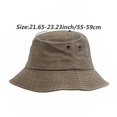 thumbnail image 2 of Slccxzc Vintage Washed Cotton Bucket Hat, Wide Brim Sun Cap for Outdoor Hiking, 2 of 7