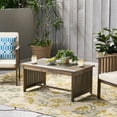 thumbnail image 5 of Outdoor Coffee Table in Acacia | Decorate Backyard with Natural Style | Stained Treated Wood | Fit Compact Outdoor Spaces, 5 of 6